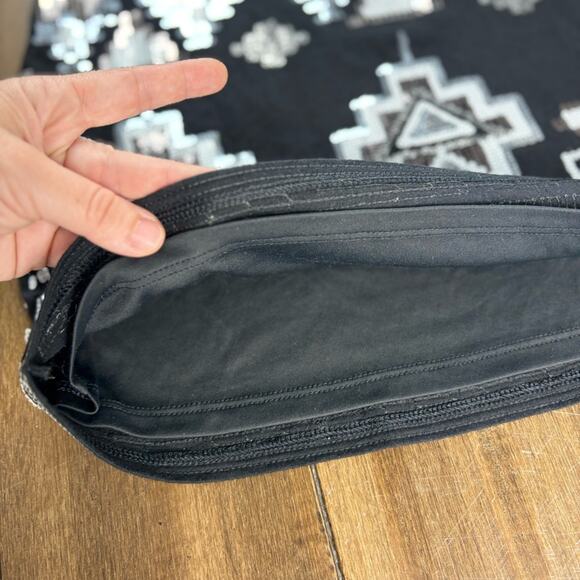 Express Factory Black& White Mini Sequin Skirt Art Deco Geometric Y2K Monochrome - Picture 6 of 9